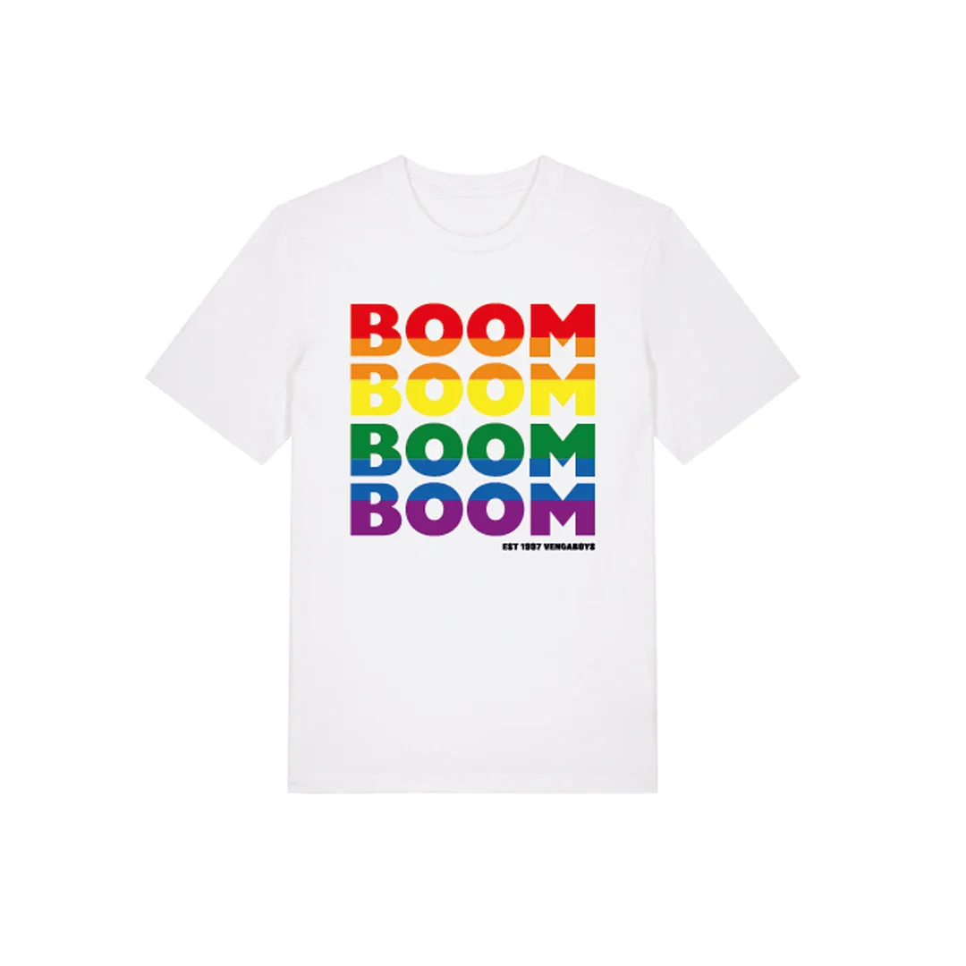Boom, Boom, Boom, Boom (Store Exclusive Rainbow White T-Shirt)
