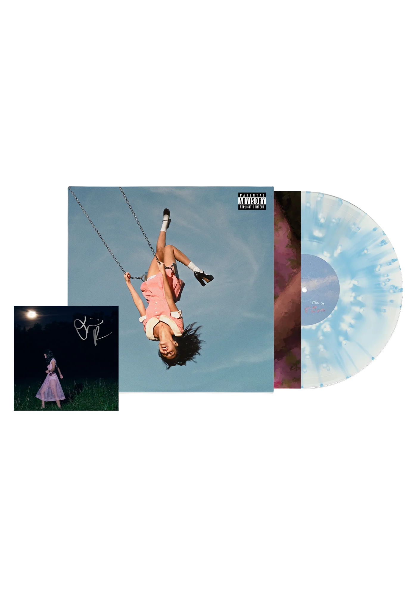 you seem pretty sad for a girl so in love - exclusive 'static lover' pop-up blue vinyl + signed art card