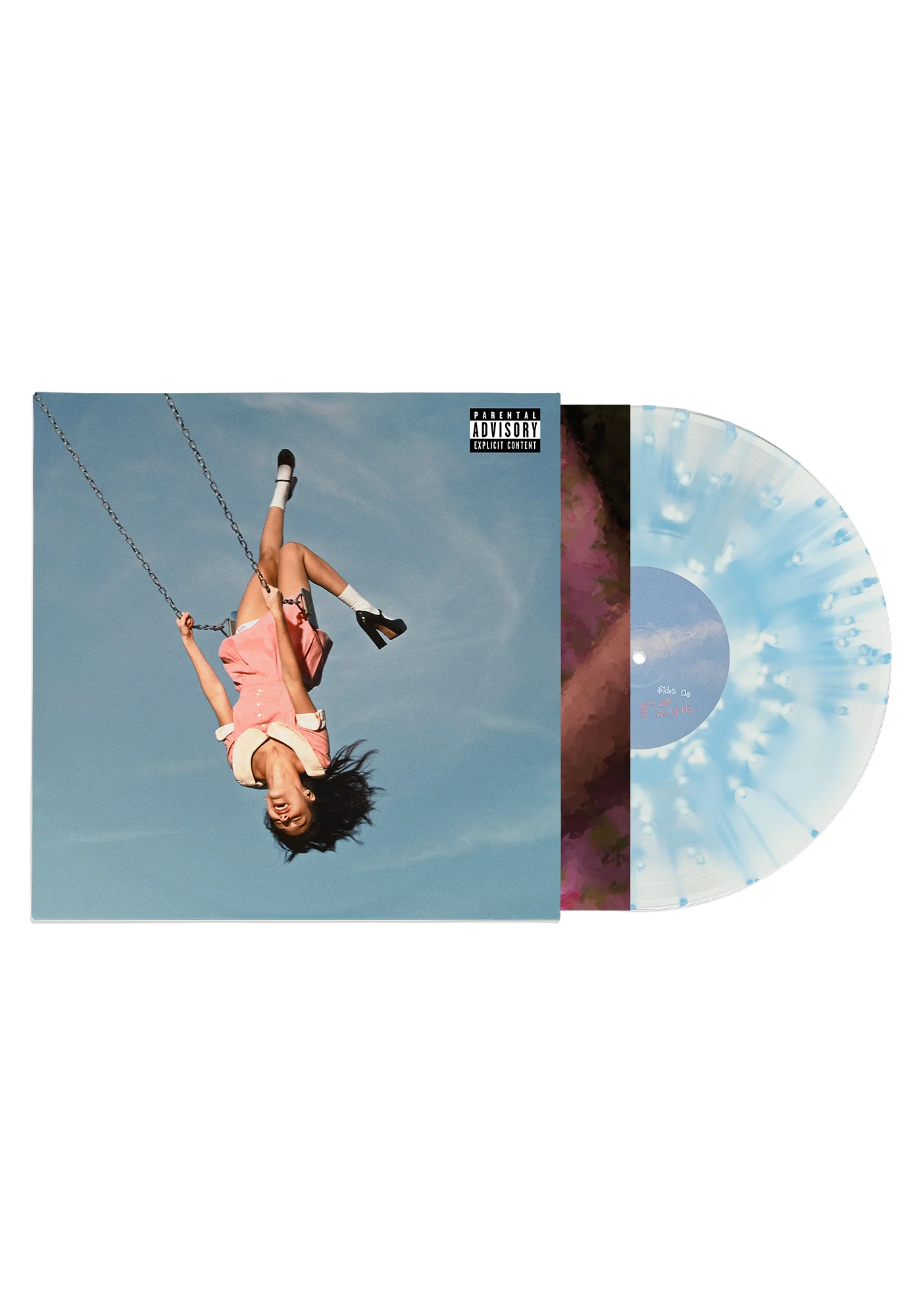 you seem pretty sad for a girl so in love - exclusive 'static lover' pop-up blue vinyl + signed art card - Image 3
